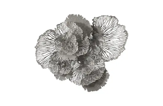 Flower Wall Art, Large, Gray, Metal by PHILLIPS COLLECTION