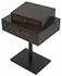 Enola Side Table, Ebony Walnut with Steel Base by Noir Furniture