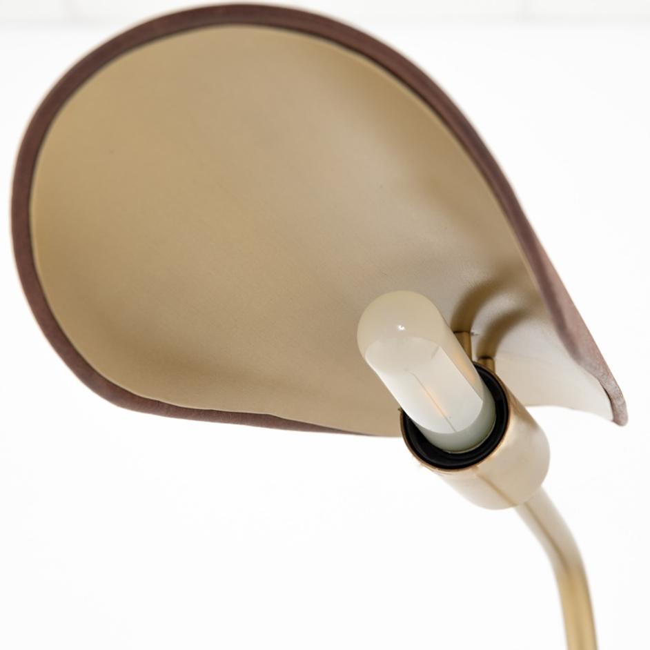 Astrid Floor Lamp-Dark Brown Leather by FOUR HANDS