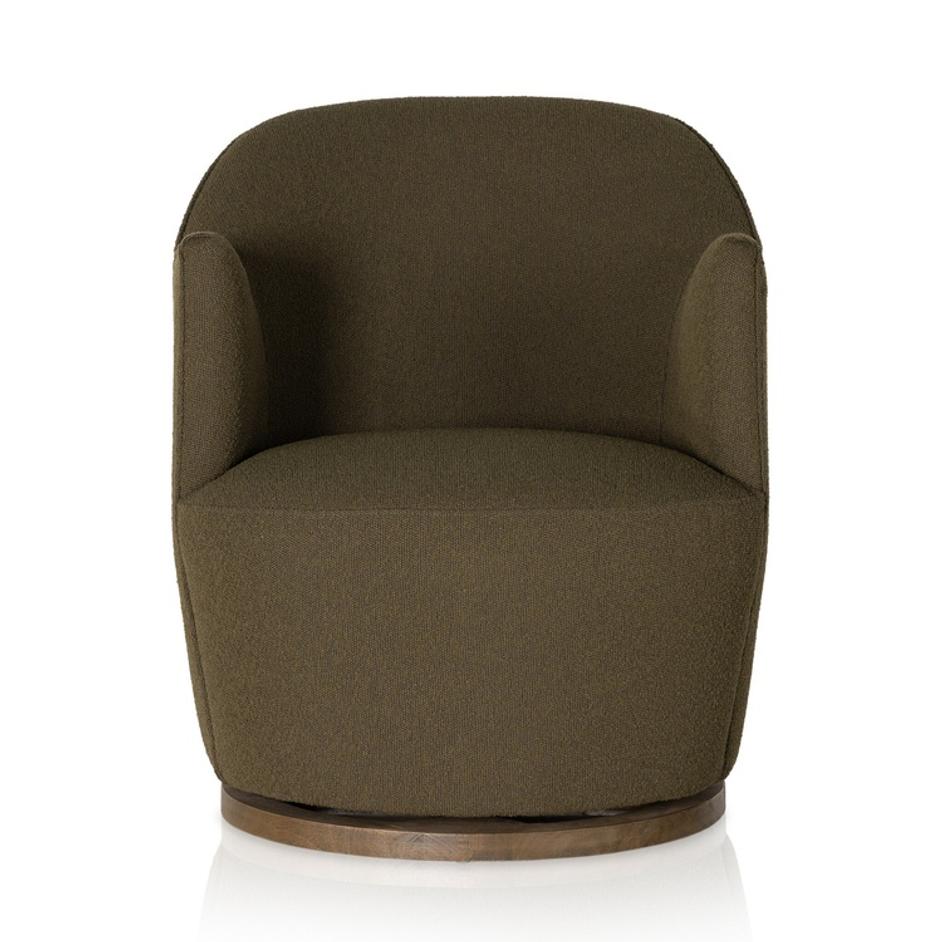 Aurora Swivel Chair - FIQA Boucle Olive by Four Hands