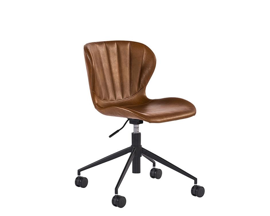 Arabella Industrial Office Chair - Bravo Cognac by Sunpan