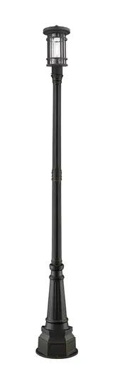 Jordan 1 Light Outdoor Post Mounted Fixture in Oil Rubbed Bronze Finish by Z-Lite