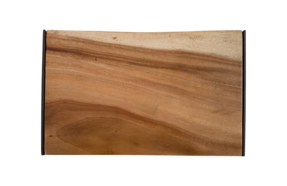 Iron Frame Bar Stool, Chamcha Wood, Natural by PHILLIPS COLLECTION