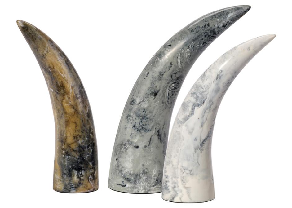  Variegated Horn Decorative Objects, Set of 3 by Jamie Young