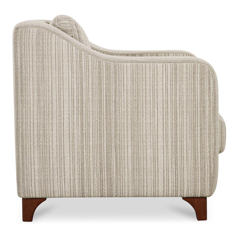 Hewitt Accent Chair Beige Stripe by Moes Home
