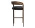 ZANATTA BARSTOOL - CHARCOAL BLACK LEATHER by Sunpan