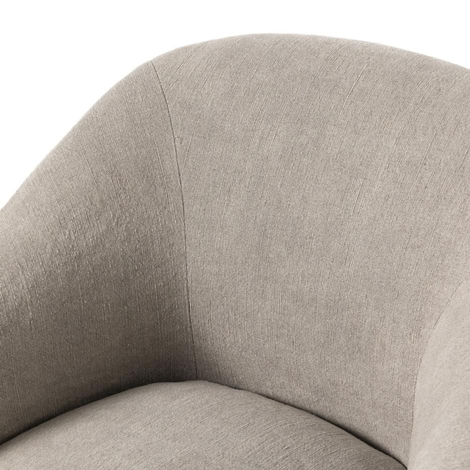 Cove Dining Chair With Casters - Heather Twill Stone by Four Hands