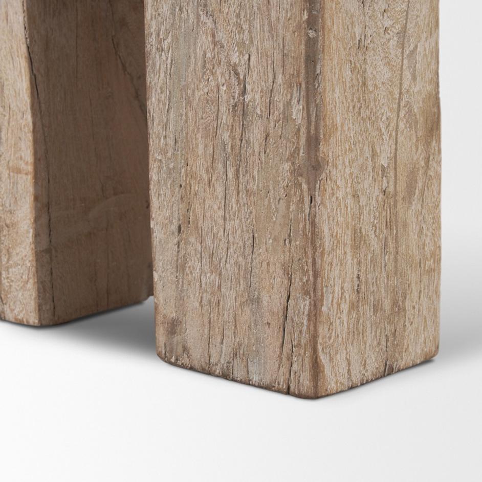 McArthur Whitewash Reclaimed Wood Bench by Mercana