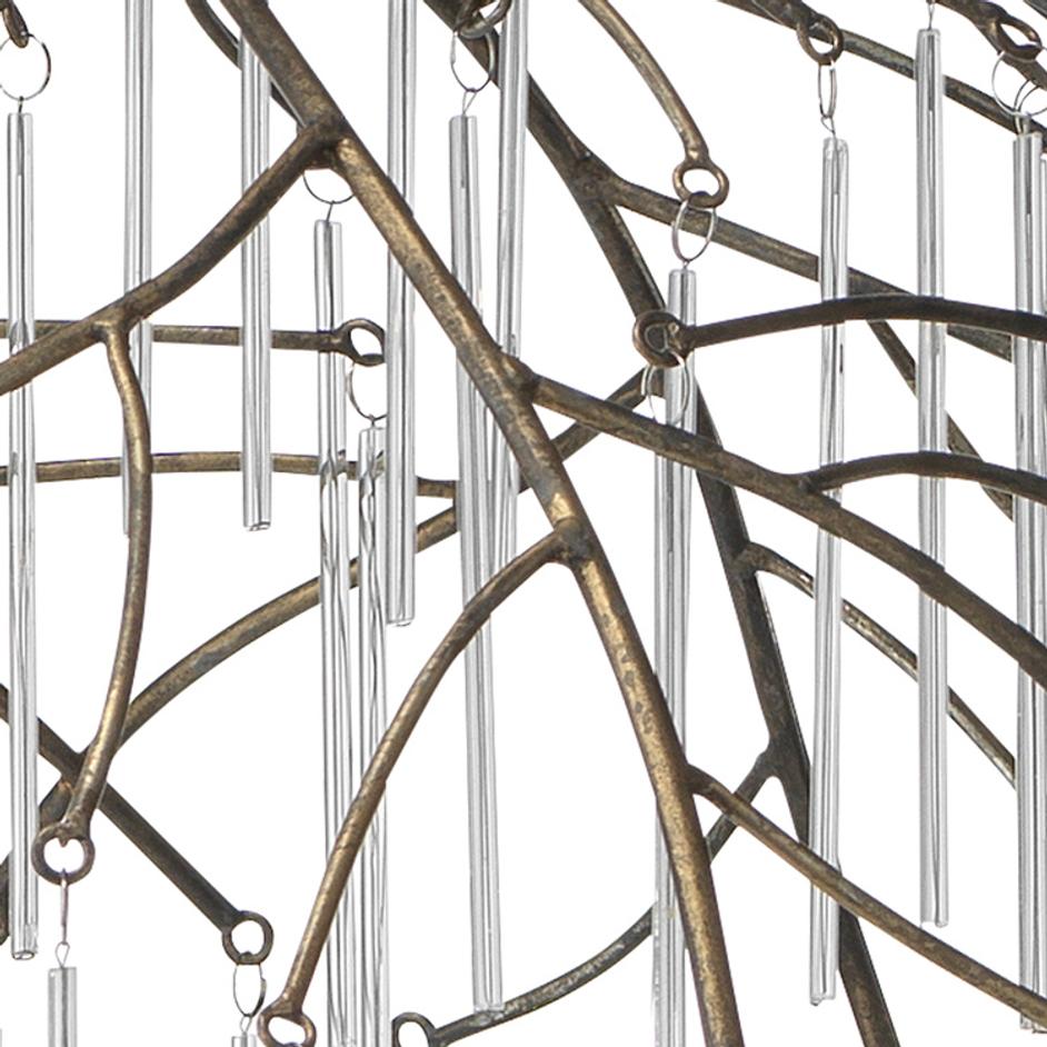 Vine Glass and Iron 1-Light Pendant by Jamie Young