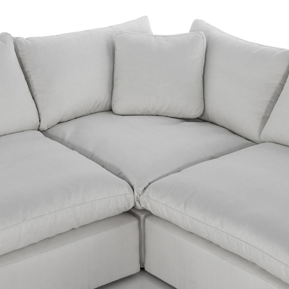 Stevie 5Pc Laf Sectional Sofa In Ivory by FOUR HANDS