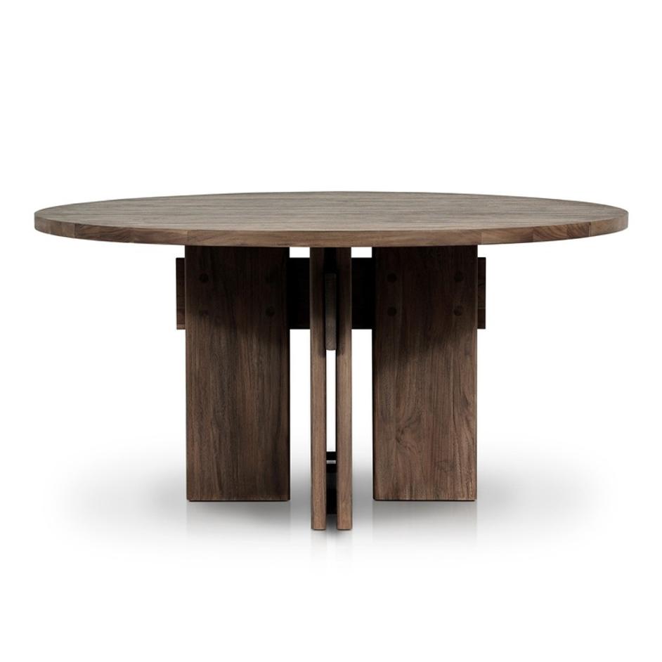 Railay Round Outdoor Dining Table-60" - Stained Toasted Brown-FSC by Four Hands