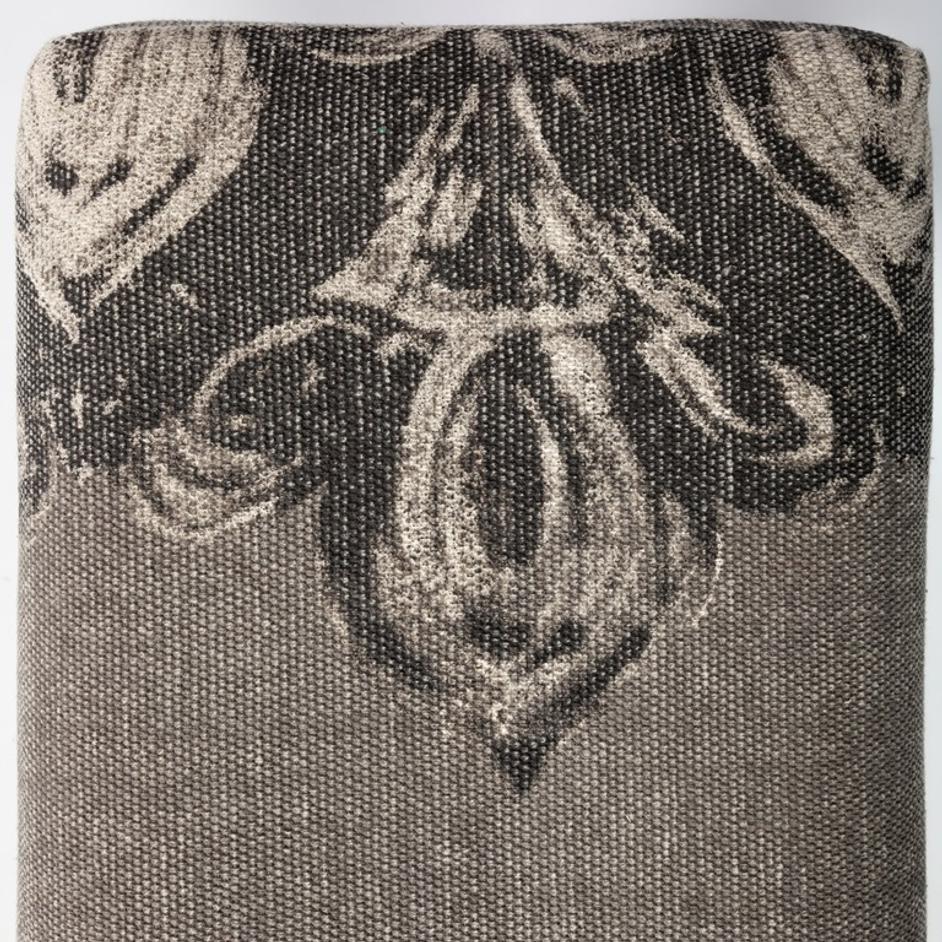 Alhambra 55L x 14W Upholstered Gray Seat W/Black Wood Legs Accent Bench by Mercana