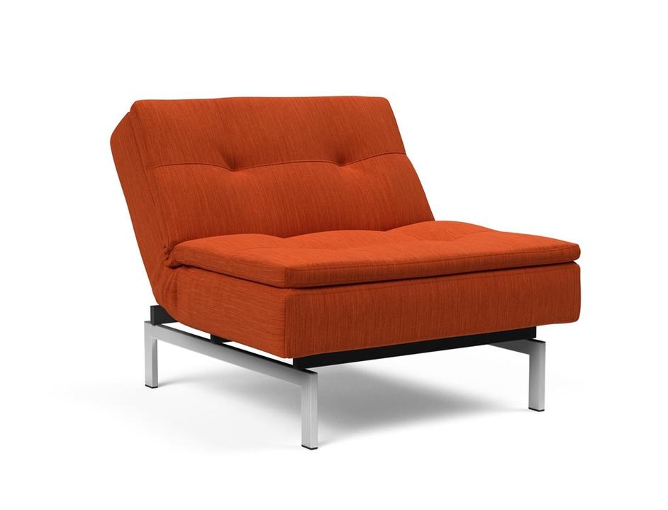 DUBLEXO CHAIR in ELEGANCE PAPRIKA FABRIC WITH Stainless Steel LEGS 506 by INNOVATION USA