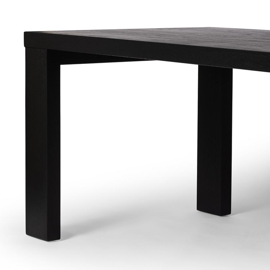 Millie Dining Table - Drifted Matte Black Veneer by Four Hands