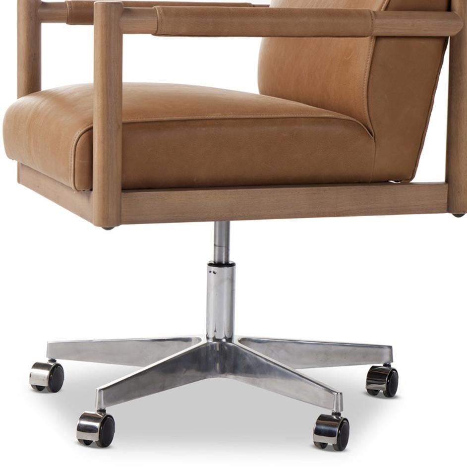 Kiano Desk Chair In Palermo Drift by FOUR HANDS