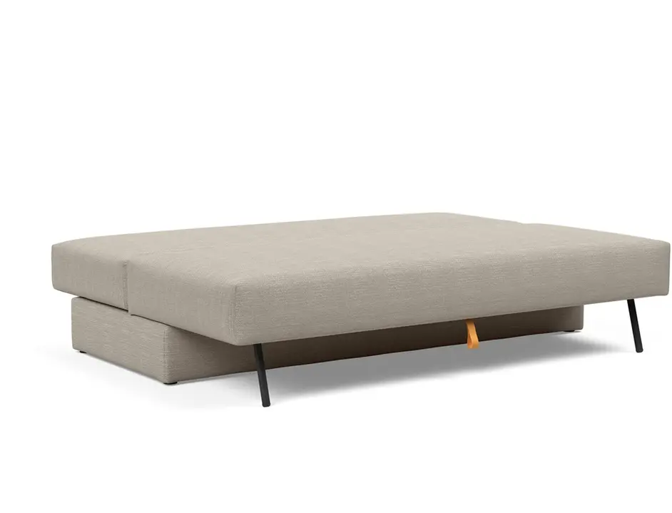 OSVALD FULL SOFABED in KENYA GRAVEL FABRIC WITH Black steel LEGS 579 by INNOVATION USA