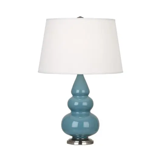 Steel Blue Small Triple Gourd Accent Lamp by Robert Abbey
