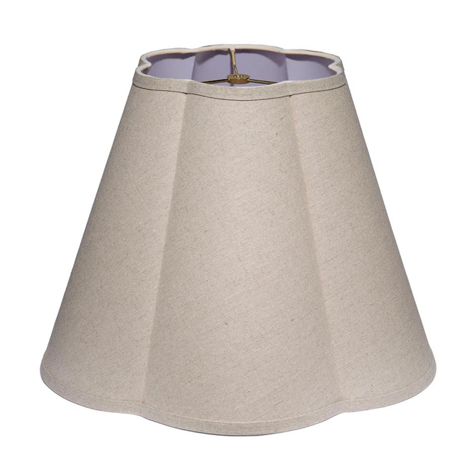 Scalloped 100% Natural Linen Shade, Large by Jamie Young