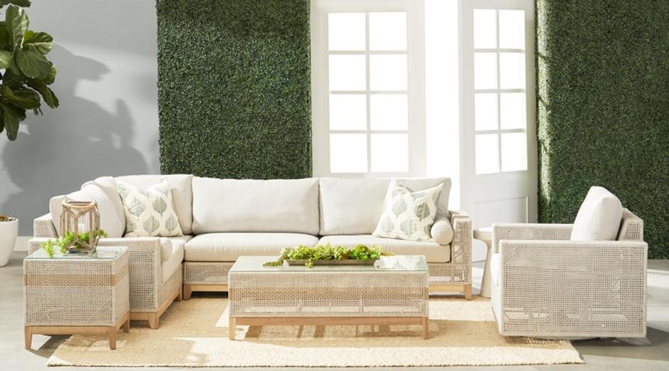 Tropez Outdoor Swivel Rocker Sofa Chair by Essentials For Living