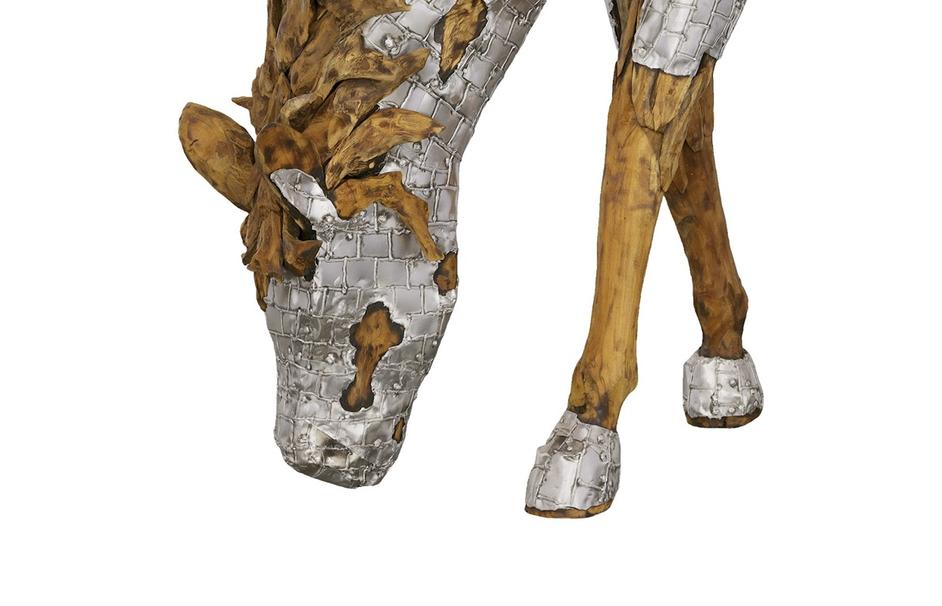Mustang Horse Armored Sculpture, Grazing by Phillips Collection