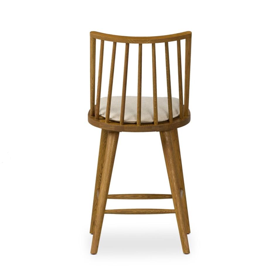 Lewis Windsor Bar + Counter Stool - Antwerp Natural by Four Hands