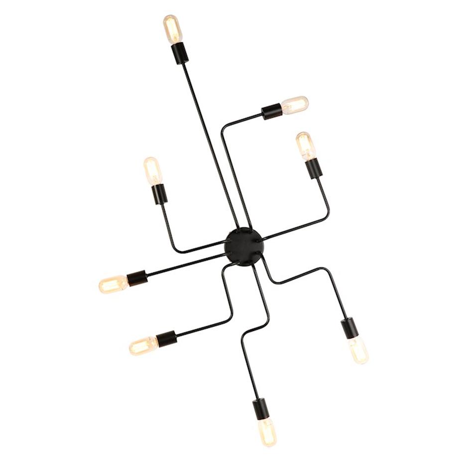 Milo Flush mount lamp - black by Galla Home