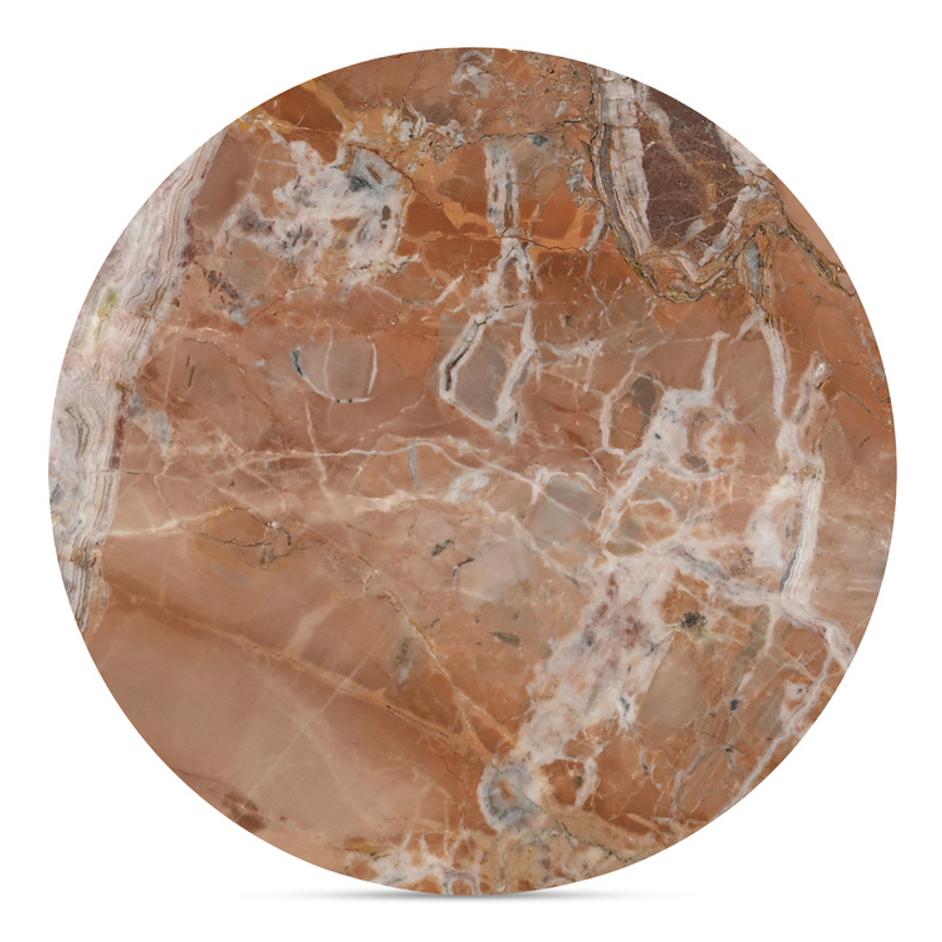 Lark Coffee Table Orange Fantasy Marble by Moes Home