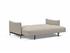 MALLOY SOFABED in KENYA GRAVEL FABRIC WITH Black Metal LEGS 579 by INNOVATION USA