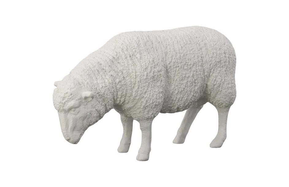 Sheep Sculpture, Gel Coat White by Phillips Collection