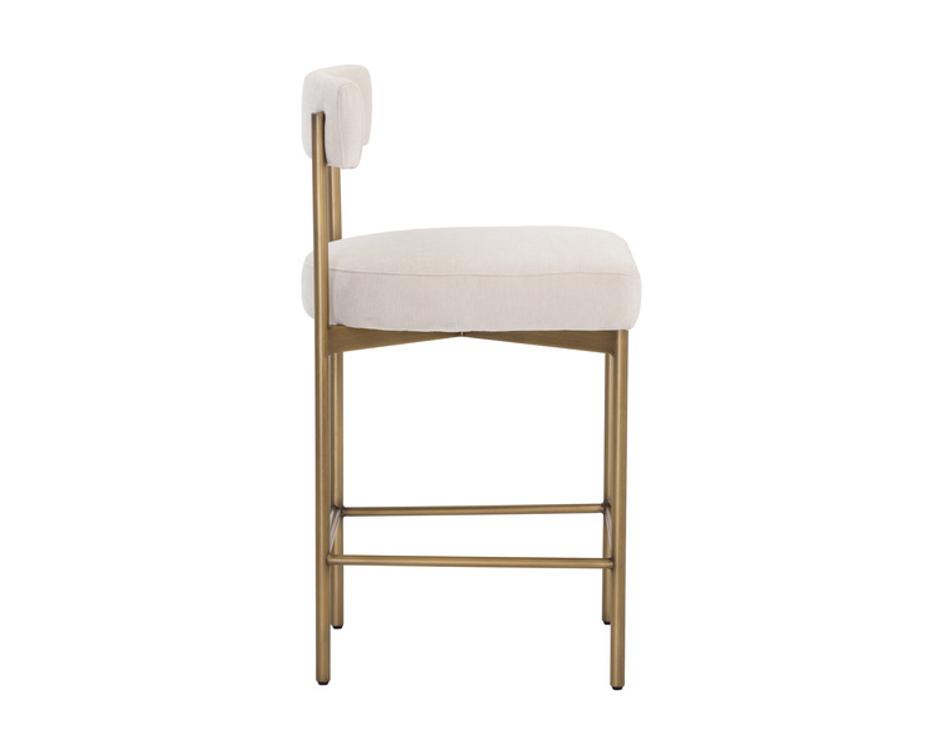 SENECA COUNTER STOOL - ANTIQUE BRASS - DANNY IVORY by Sunpan