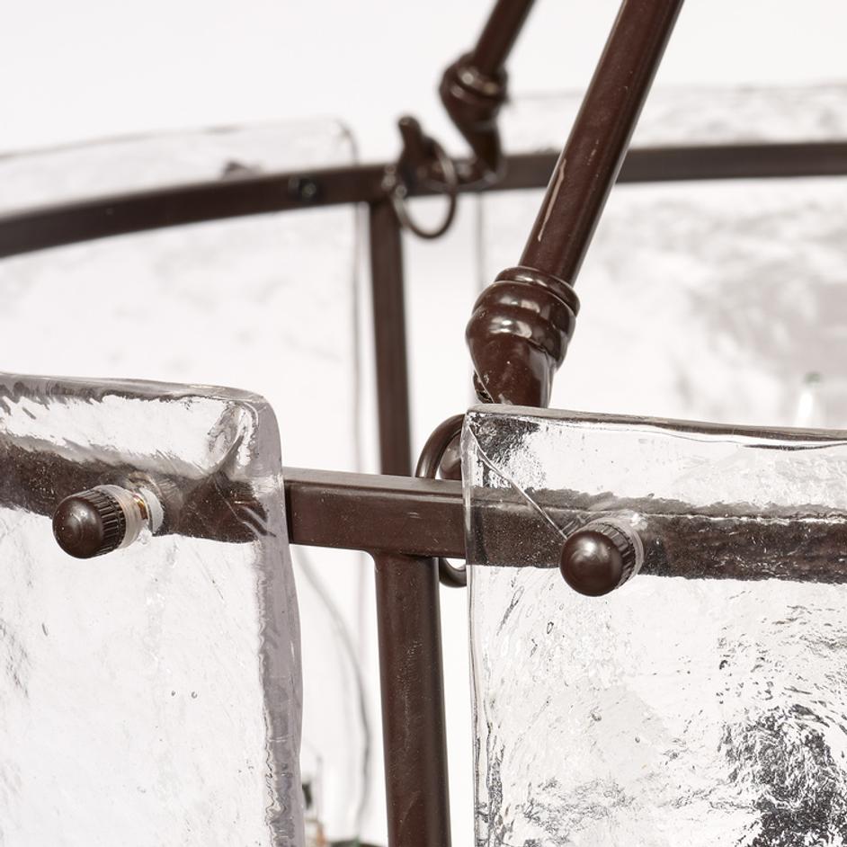 Glenn Large Round Metal 6-Light Chandelier, Bronze by Jamie Young