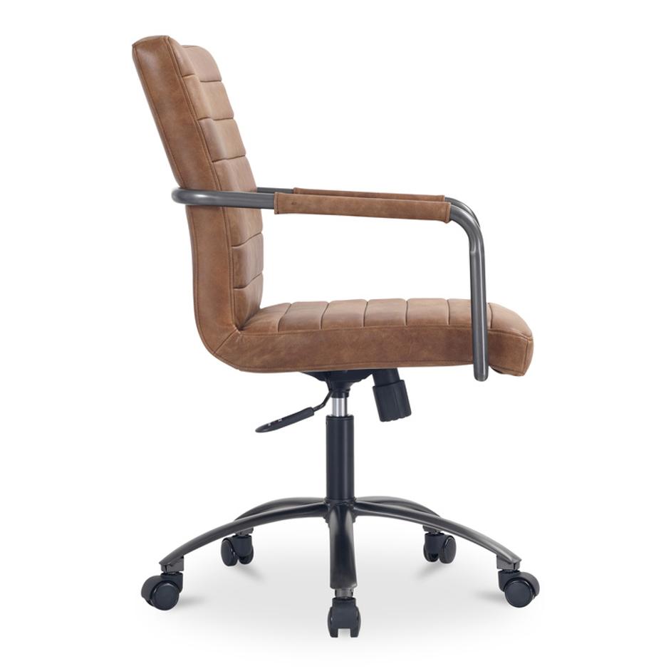 Roy Office Chair Open Road Brown Leather by Moes Home