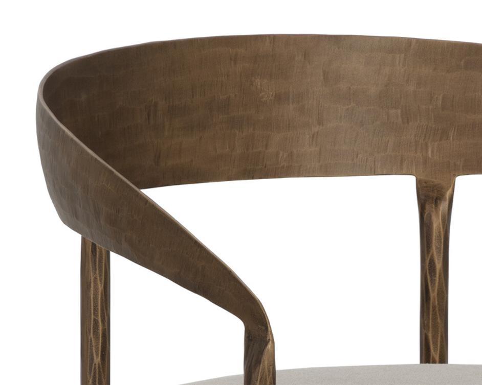 ZANATTA DINING ARMCHAIR - ZENITH TAUPE GREY by Sunpan