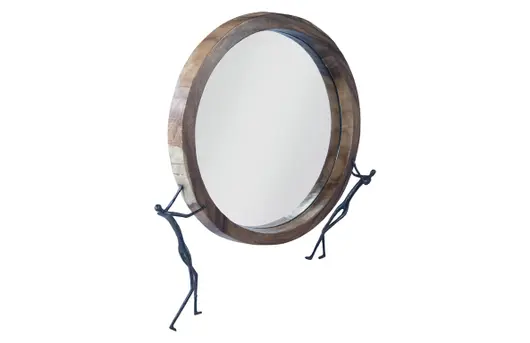 Atlas Mirror, Chamcha Wood, Natural, Metal by PHILLIPS COLLECTION