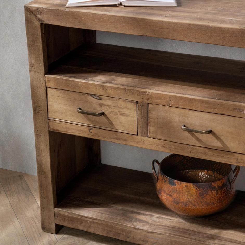 Mattai Reclaimed Wood 4Dwr Console by Classic Home
