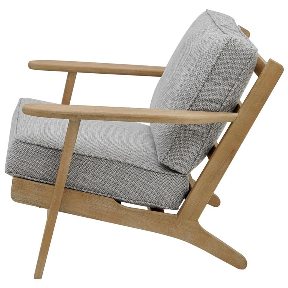 Albert Fabric Accent Arm Chair Brushed Smoke Frame In Cardiff Gray  by New Pacific Direct