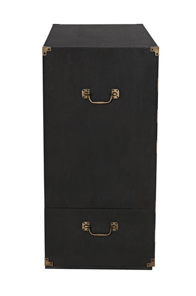 Charles Chest in Pale Mahogany with Brass Handles by Noir Furniture