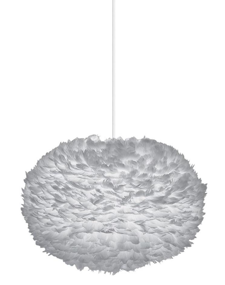 Eos XL Plug-In Pendant in Grey with White Cord by UMAGE