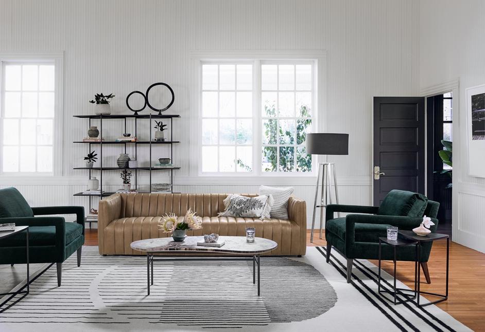 Augustine Sofa In 97" In Palermo Drift by FOUR HANDS