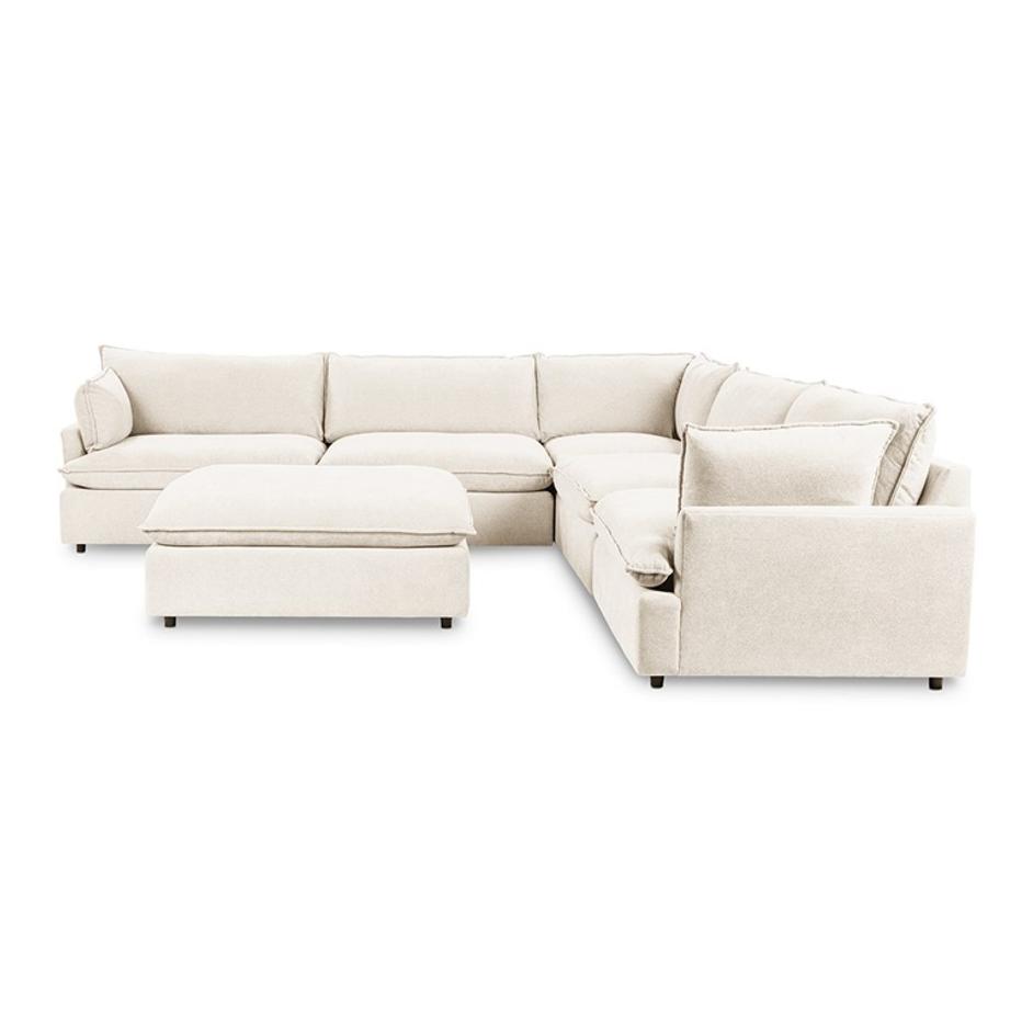 Caplan Upholstered 6pc Modular Sectional w/ Ottoman Elite by Classic Home