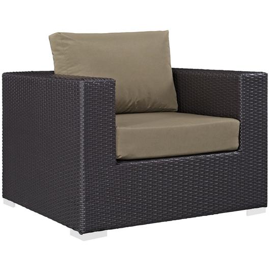 Minerva Outdoor Patio Armchair In Espresso Mocha by Modway Furniture