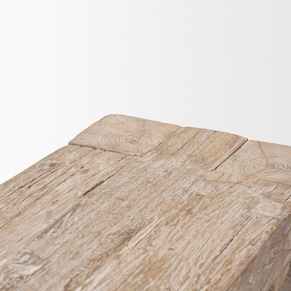 McArthur Whitewash Reclaimed Wood Bench by Mercana
