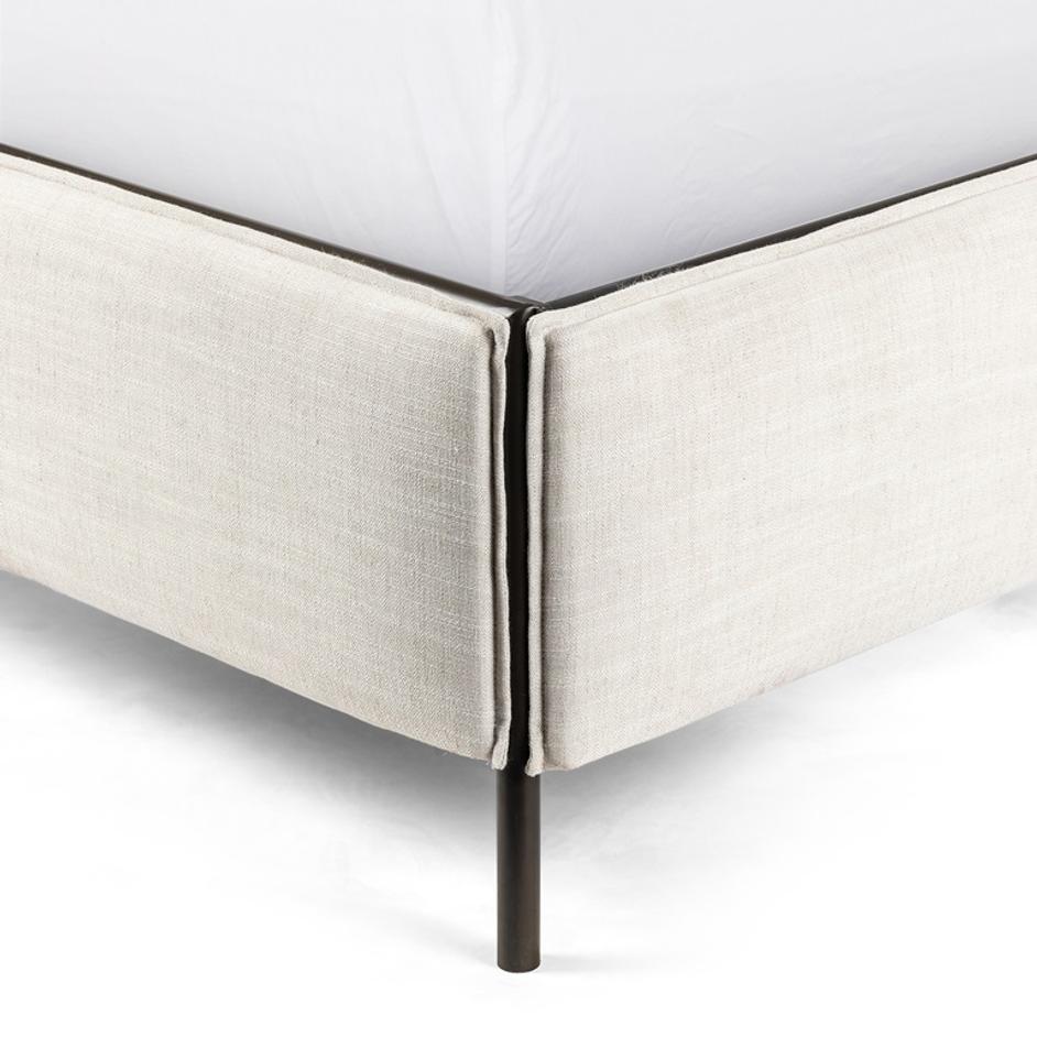 Leigh Bed In Hockney Ivory In King by FOUR HANDS