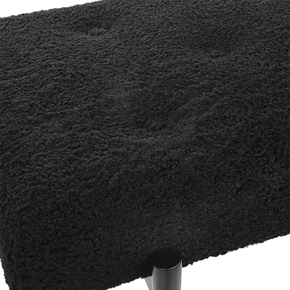 Olivier Modern Black Bench by Uttermost