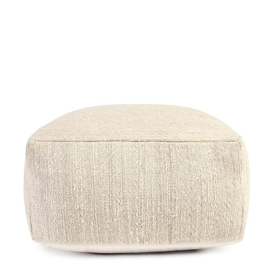Halter Ivory Pouf by Classic Home