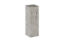 Origins Pedestal, Mitered Chamcha Wood, Grey Stone, Large by PHILLIPS COLLECTION