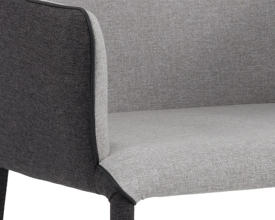Renee Dining Armchair - Armour Grey / Dark Slate by Sunpan