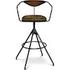AKRON BAR STOOL IN JIN GREEN LEATHER SEAT by District Eight