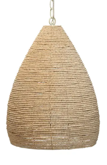 Gulf Wood Beaded 1-Light Pendant by Jamie Young