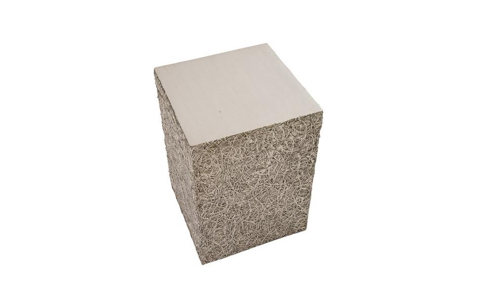String Theory Pedestal, Silver Leaf, Small by PHILLIPS COLLECTION